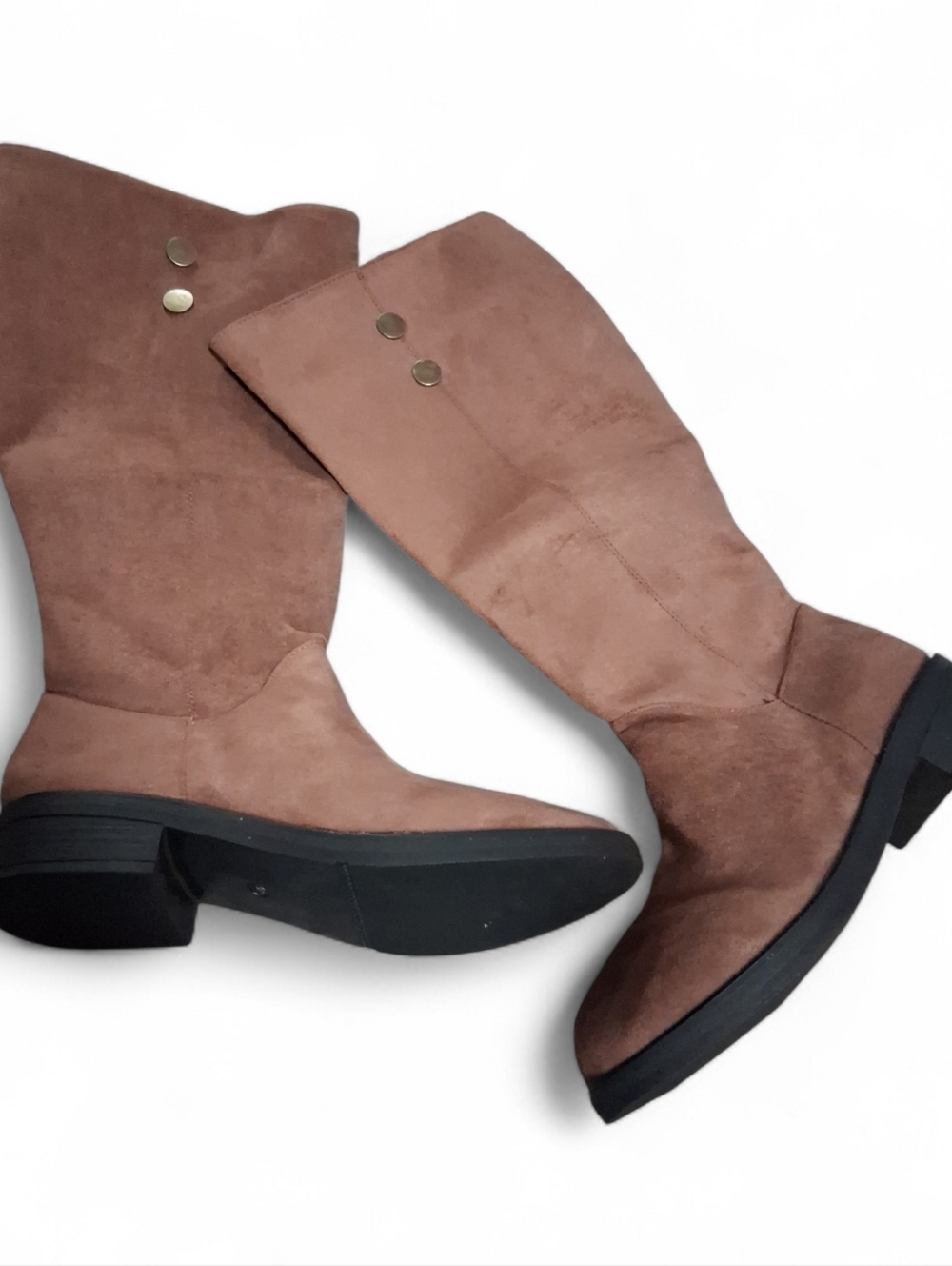 Women's Tall Suede Riding Boots - Brown SIZE 10.5